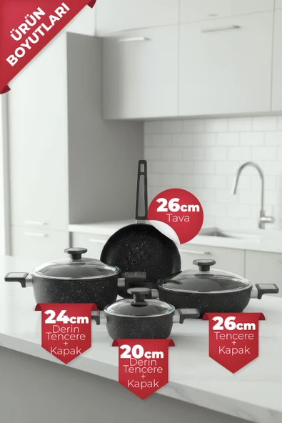 ARYILDIZ VORTEX GALAXY TENCERE SET 7 PARÇA - Resim 2
