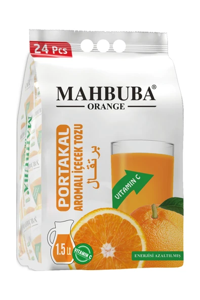 Mahbuba Portakal Aromalı Soğuk Toz Içecek 24x11.2gr ürün görseli 1