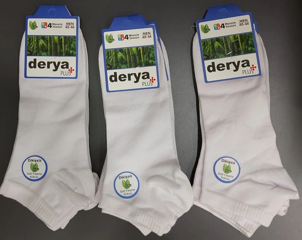 DERYA ERKEK BAMBU PATİK ÇORAP 12 ADET - Resim 4