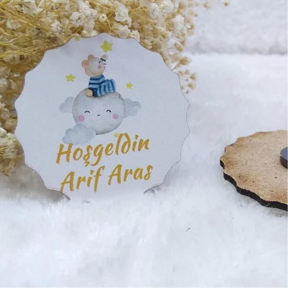 Ahşap Buzdolabı Bebek Magnet(30 Adet) ürün görseli 1