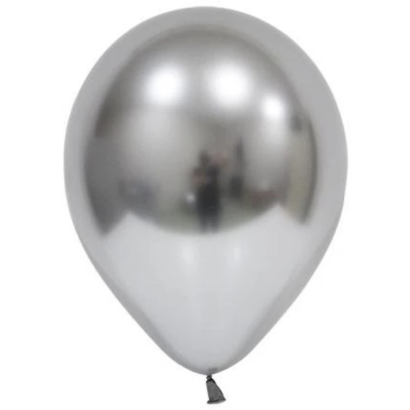 Balon Krom Parlak 12 inç Gümüş 50'li ürün görseli 1
