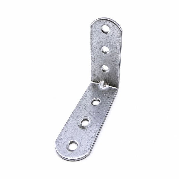 L Demir Köşebent 20x55x55 mm Oval Başlı 50 Adet Set Dayanıklı Metal Gönye Bağlantı Aparatı ürün görseli 1