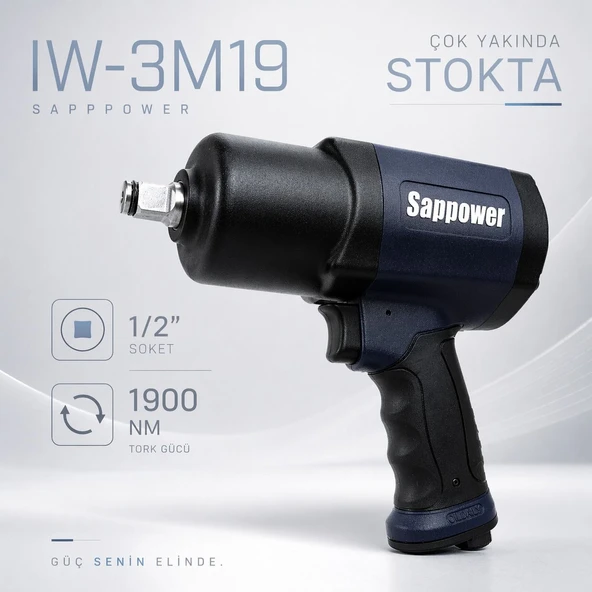Sappower IW-3M19 1/2'' Havalı Somun Sıkma-Sökme Makinesi ürün görseli 1