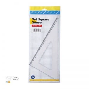 Şeffaf Gönye 32 cm 60 Derece ürün görseli 1