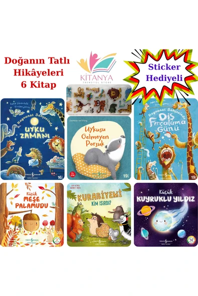Doğanın Tatlı Hikayeleri  6 Kitap Uyku, Diş Fırçalama, Dostluk Temalı Hayvan Öyküleri (3-6 Yaş) ürün görseli 1