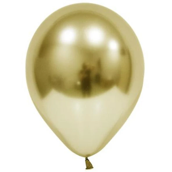 Balon Krom Parlak 12 inç Altın 50'li ürün görseli 1