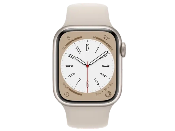 APPLE Watch Series 8 GPS + Cellular 45 mm MNK73TU/A Yıldız Işığı Alüminyum Kasa ve Yıldız Işığı Spor Kordon - Resim 2