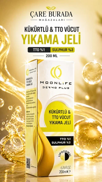 Moonlife - Kükürtlü & TTO Vücut Yıkama Jeli 200 Ml (%1 TTO & %3 Sülfür) ürün görseli 1