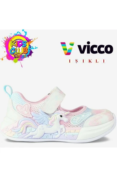 Vicco Maylo 346.B26Y.153 Anatomik Taban Kız Çocuk Işıklı Sandalet Pembe 22-25 ürün görseli 1