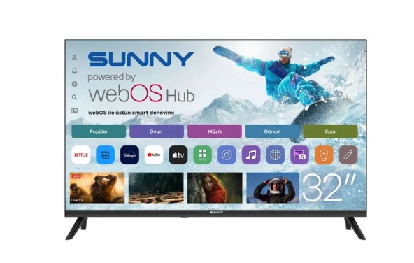 Sunny SN32HMLN HD 32" 82 Ekran Uydu Alıcılı webOS Smart LED TV ürün görseli 1
