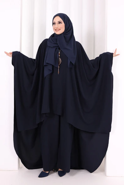 Kolyeli Tunik Pantolon Takım 8026 Lacivert ürün görseli 1
