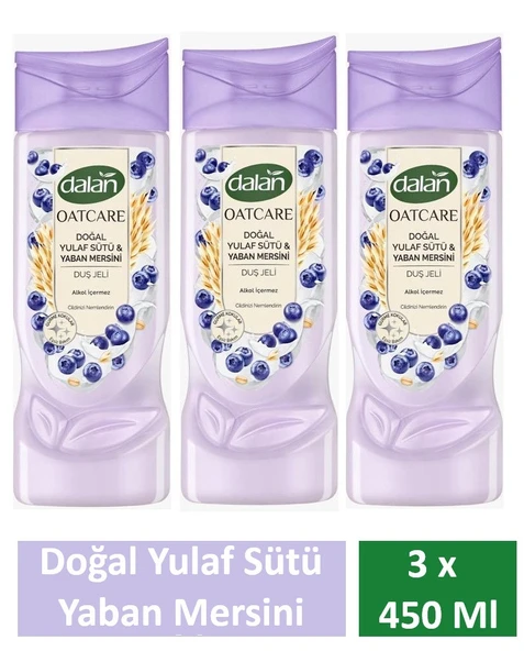 Dalan Duş Jeli Oatcare Yulaf Sütü Ve Yaban Mersini 450 Ml x 3 Adet ürün görseli 1