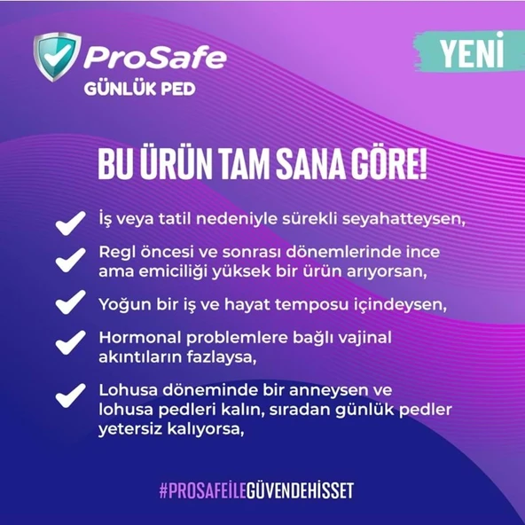Prosafe Günlük Ped Extra Uzun 960 Adet - Resim 6