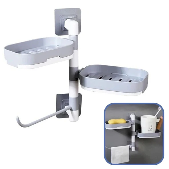 Çoklu Sabun Tutucu Fonksiyonel Banyo Sabunluk ürün görseli 1