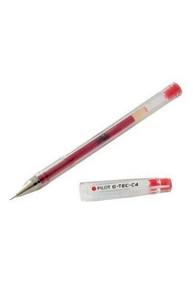 Pilot G-tec C4 0.4 mm Kapaklı Jel Kalem Kırmızı ürün görseli 1