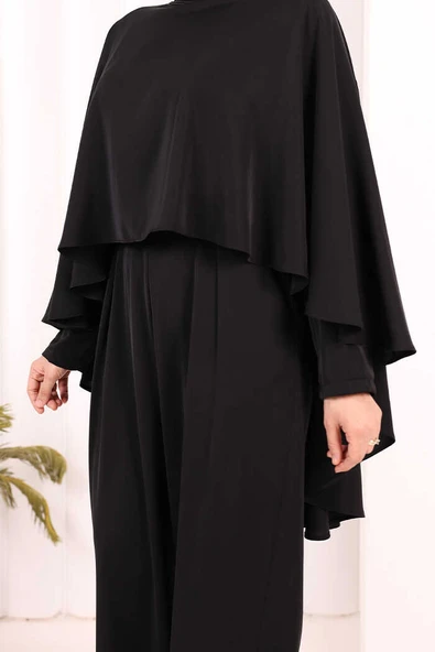 Pelerinli Tulum 8022 Siyah - Resim 7