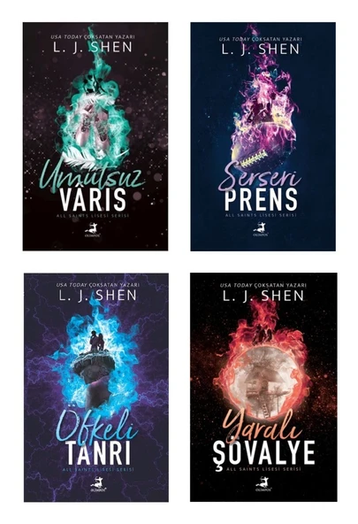 All Saints Lisesi Seti 4 Kitap (Yaralı Şövalye + Öfkeli Tanrı + Serseri Prens + Umutsuz Varis) ürün görseli 1