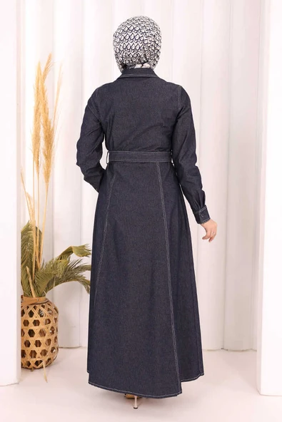 Kot Elbise 7061 Lacivert - Resim 5