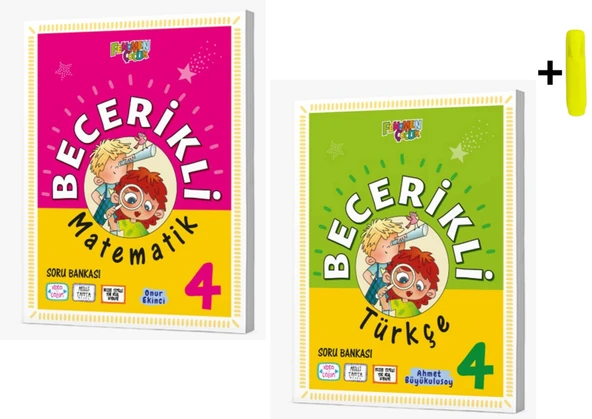 Fenomen Yayınları 4. Sınıf Becerikli Matematik Türkçe Soru Bankası Seti ürün görseli 1