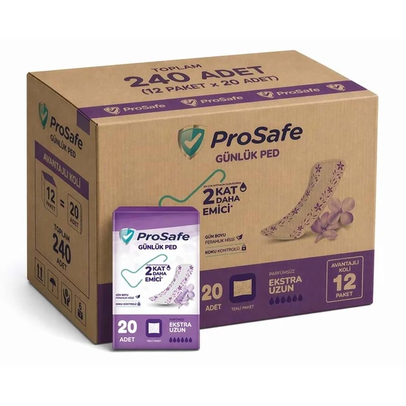 Prosafe Günlük Ped Extra Uzun 240 Adet ürün görseli 1