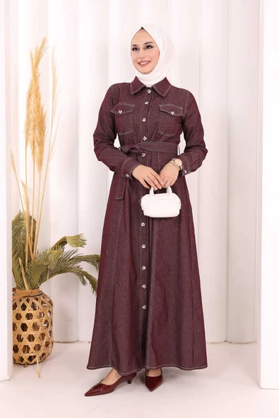 Kot Elbise 7061 Bordo ürün görseli 1