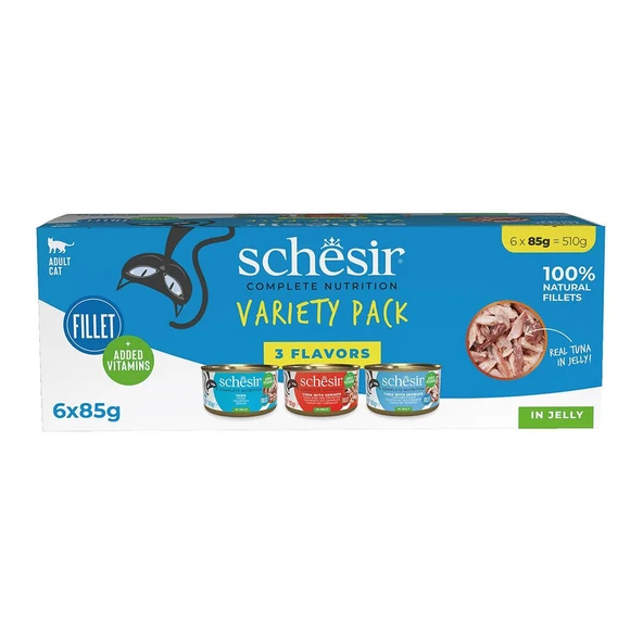 Schesir Tam ve Dengeli Fillet Kedi Konservesi 6 Al 5 Öde (6 x 85 Gr) ürün görseli 1