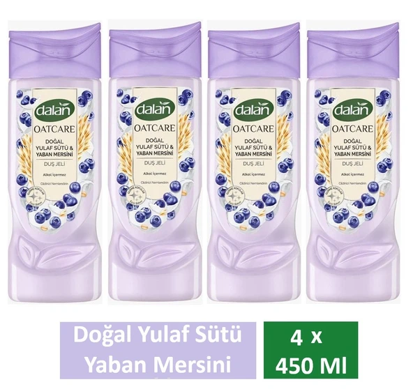 Dalan Duş Jeli Oatcare Yulaf Sütü Ve Yaban Mersini 450 Ml x 4 Adet ürün görseli 1