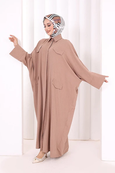 Yarasakol Elbise 7071 Somon - Resim 3