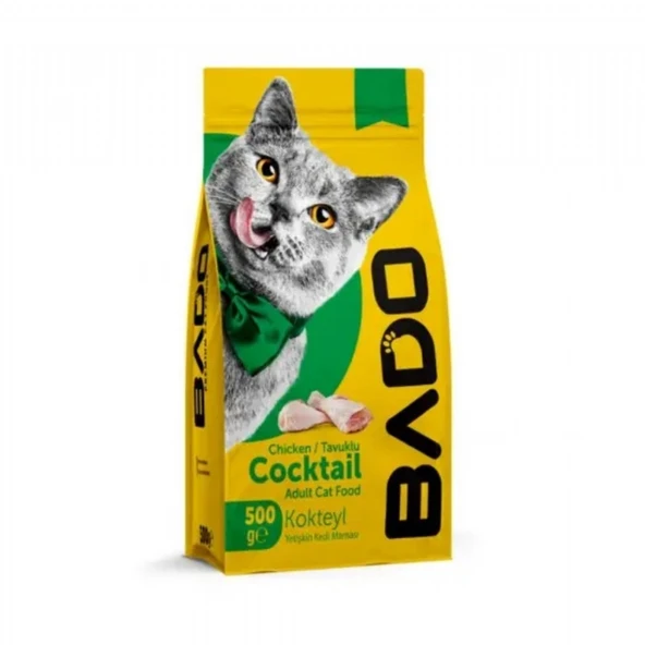 BADO 500GR KEDI MAMASI YETISKIN KOKTEYL YENI ürün görseli 1