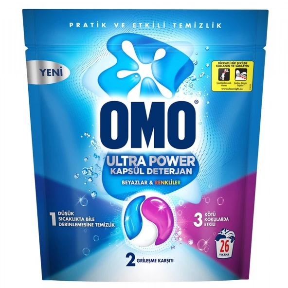 OMO KAPSUL 26'LI RENKLI&BEYAZ 338GR 6128 ürün görseli 1