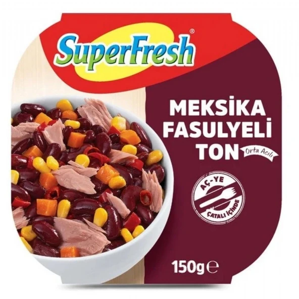 SUPERFRESH  TON 150GR MEKSIKA FASULYELI SALATA 4526 ürün görseli 1