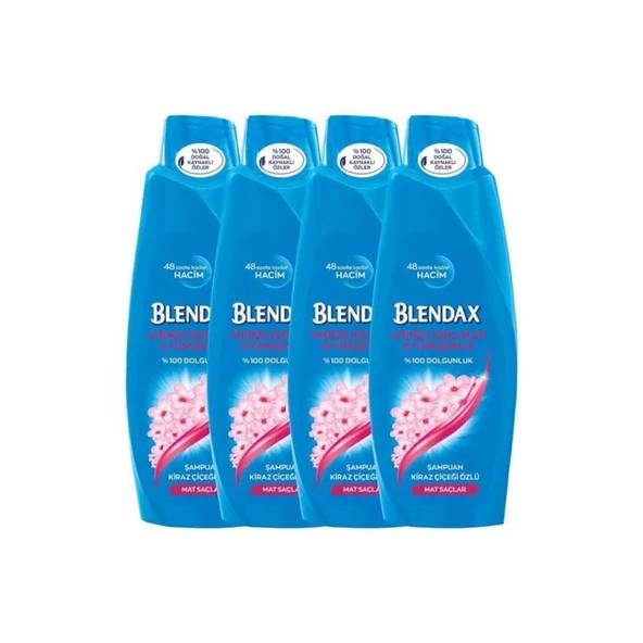 Anında Parlaklık ve Yumuşaklık Kiraz Çiçeği Özlü 500 ml x4 Şampuan Seti 500 ml Kepek Önleyici Sülfatsız Tüm Saç Tipleri Kadın / Kız Yetişkin TR Henkel ürün görseli 1