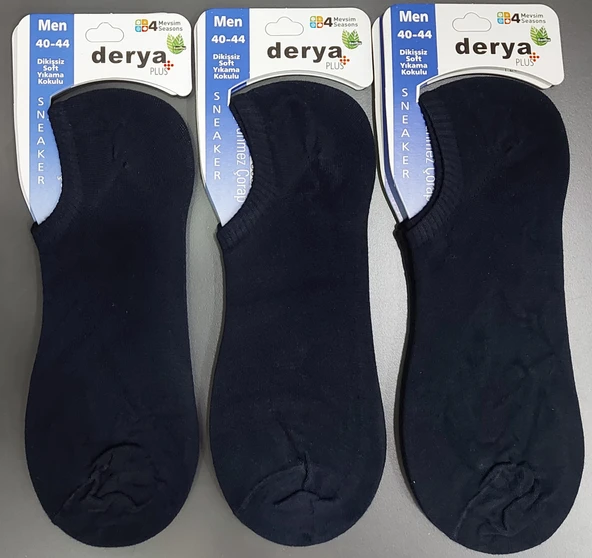 DERYA ERKEK BAMBU SNEAKER ÇORAP 12 ADET - Resim 3