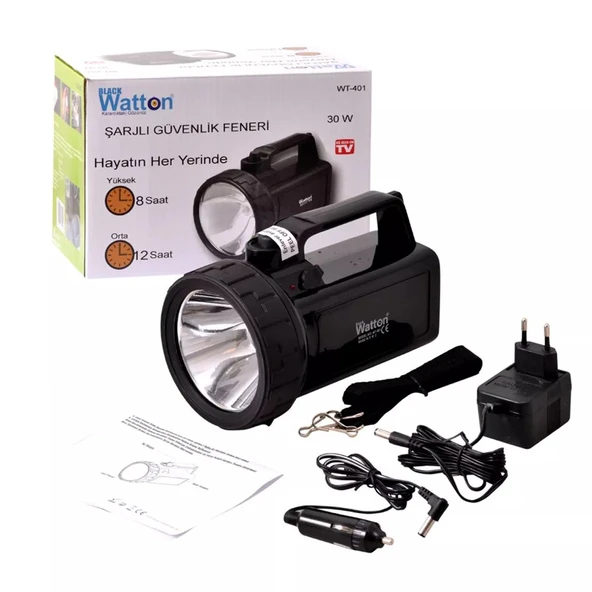 30W Güçlü LED Fener Yüksek Parlaklık Güvenlik Kullanımı WT-401 ürün görseli 1