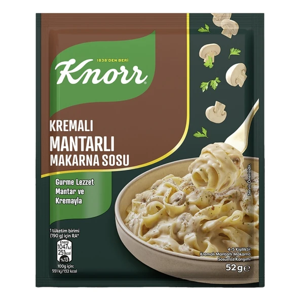KNORR MAKARNA SOSU 52GR KREMALI/MANTARLI 96552 ürün görseli 1