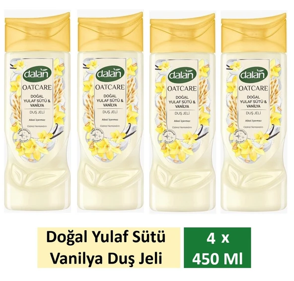 Dalan Duş Jeli Oatcare Yulaf Sütü Ve Vanilya 450 Ml x 4 Adet ürün görseli 1