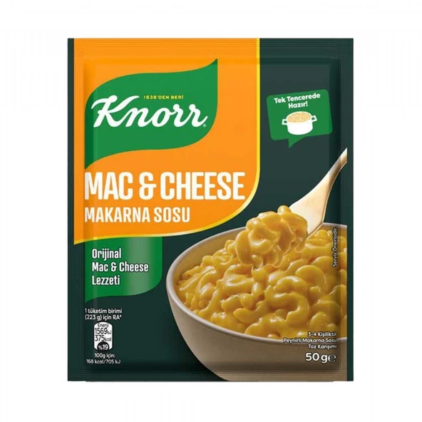 KNORR MAKARNA SOSU 50GR MAC&CHEESE  0403 ürün görseli 1