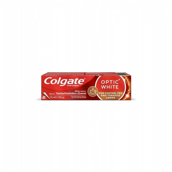 COLGATE OPTIK BEYAZ 75ML KAHVE CAY TUTUN KULLANANLAR 2607 ürün görseli 1