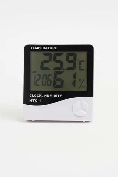 Dijital Termometre 10X9CM - LCD Ekranlı, Hassas Sıcaklık Ölçer Masa ve Duvar Kullanımına Uygun ürün görseli 1