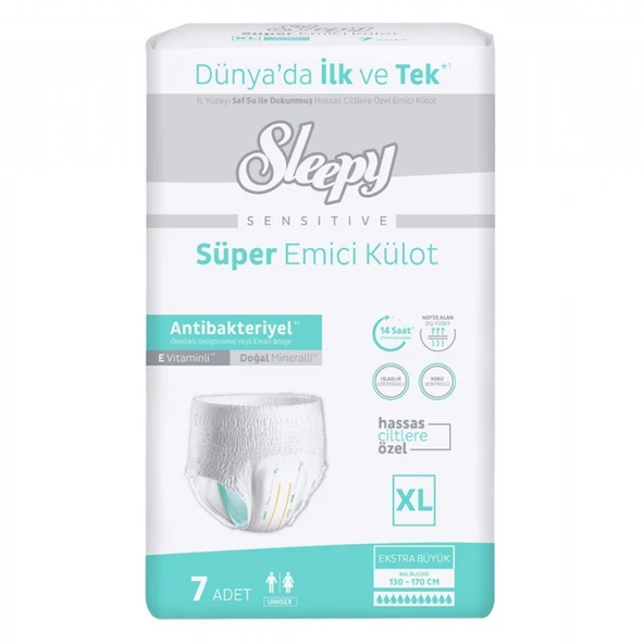 SLEEPY HASTA BEZI SENS. ANTI. EMICI KULOT 7'LI XL ürün görseli 1
