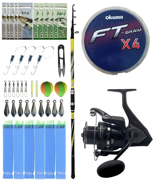 Yek Outdoor Surf Olta Seti Kendo Spigola Surf 420cm 100-200 gr Kamış&Okuma Wave Power WP-6000A1 Olta Makinesi ürün görseli 1