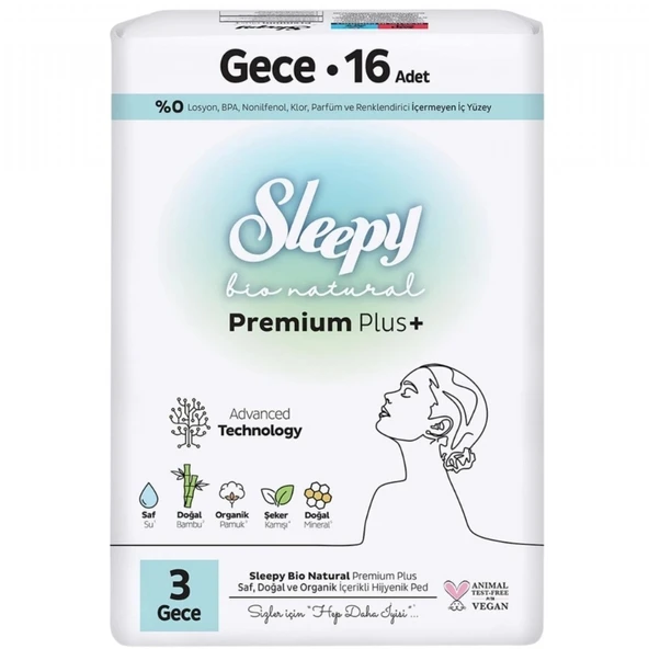 SLEEPY  BIO NAT.PED SUPER ECO  GECE 16'LI ürün görseli 1
