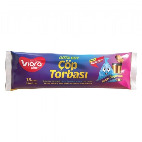 VIORA COP TORBASI MAVI OZGURLUK ORTA BOY 55X60CM ürün görseli 1