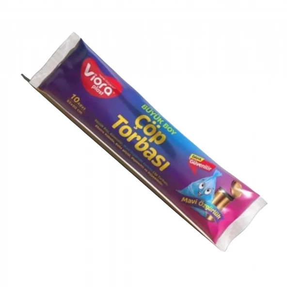 VIORA COP TORBASI MAVI OZGURLUK BUYUK BOY 65X80CM ürün görseli 1