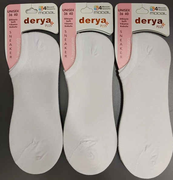DERYA KADIN MODAL SNEAKER ÇORAP 6 ADET - Resim 2