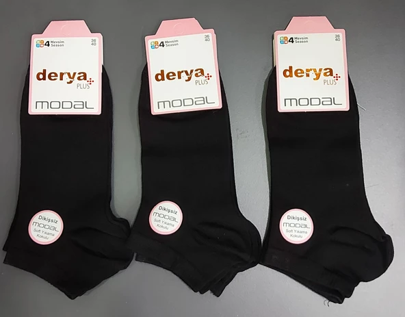 DERYA KADIN MODAL PATİK ÇORAP 12 ADET - Resim 2