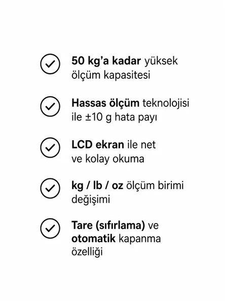 Dijital El Terazisi - 50 kg Kapasiteli - Resim 3