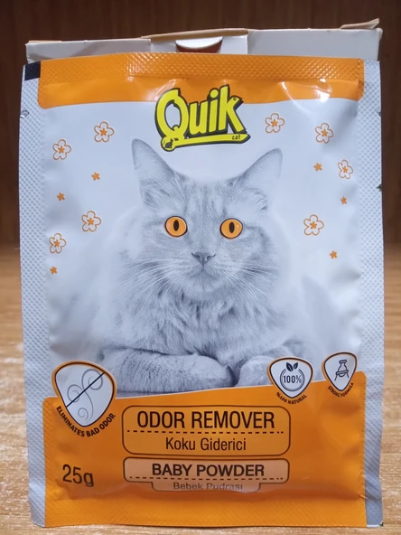 Quik Bebek Pudralı Kedi Kumu Koku Giderici 25gr 1 ADET ürün görseli 1