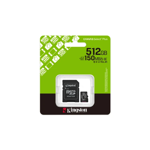 512 GB KINGSTON MICRO SD CL10 SDCS3/512GB ürün görseli 1