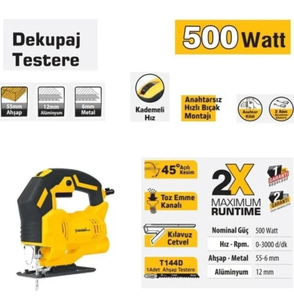 sgs 5192 Dekupaj Testere 500 W ürün görseli 1